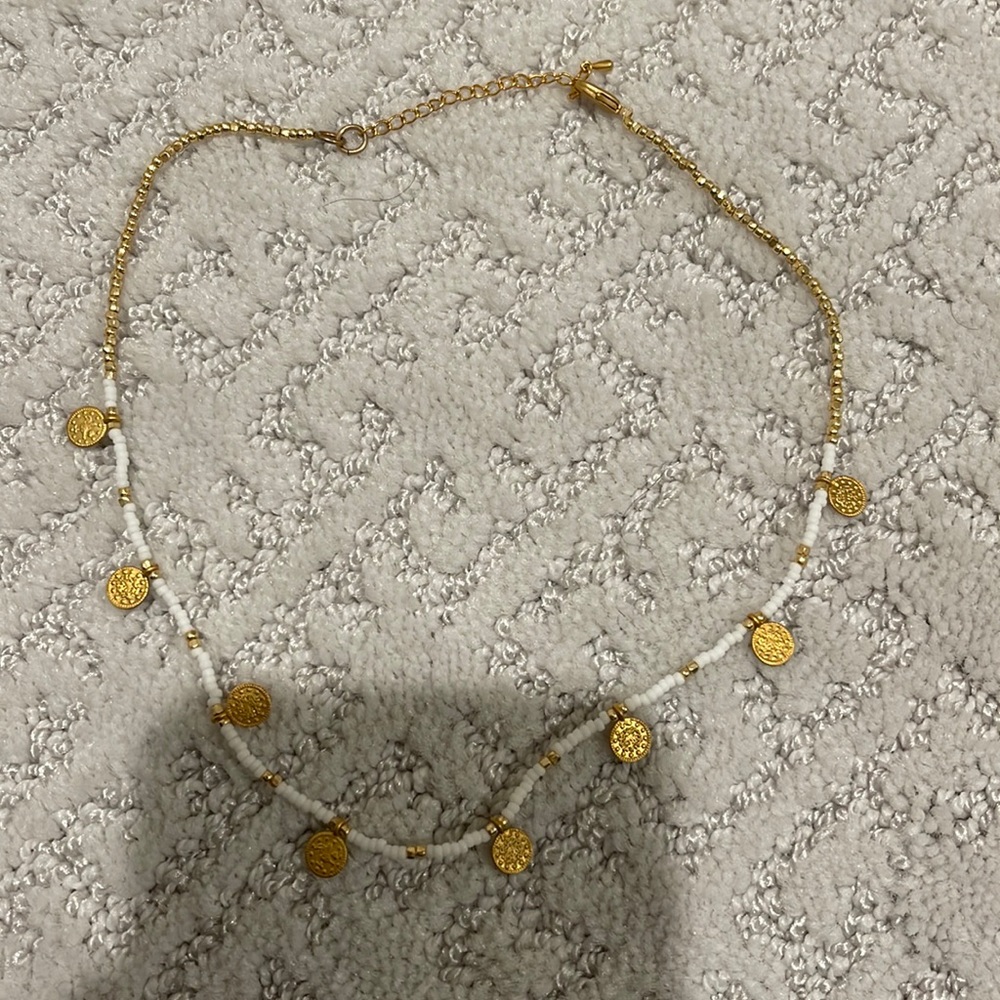 Coin charm necklace